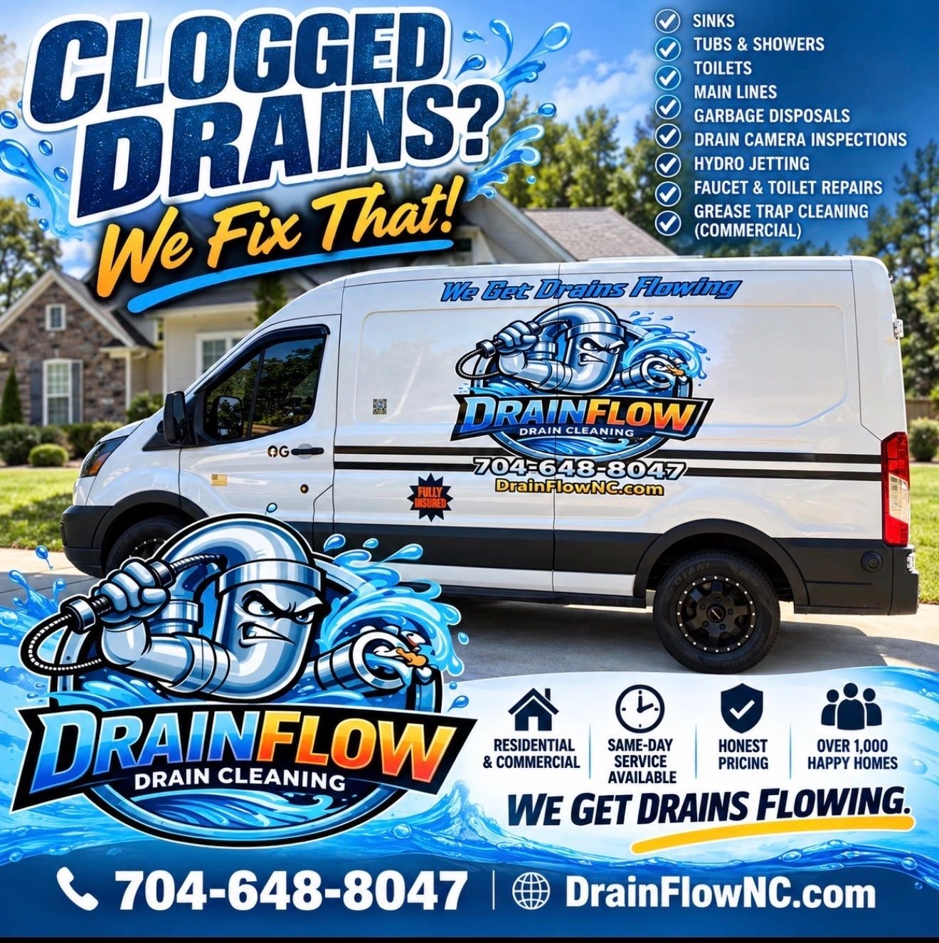 Drain cleaning service project